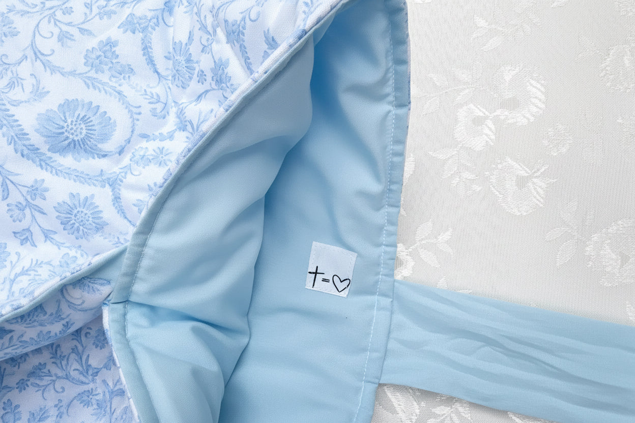 Soft Blue Floral Bible/Book Sleeve