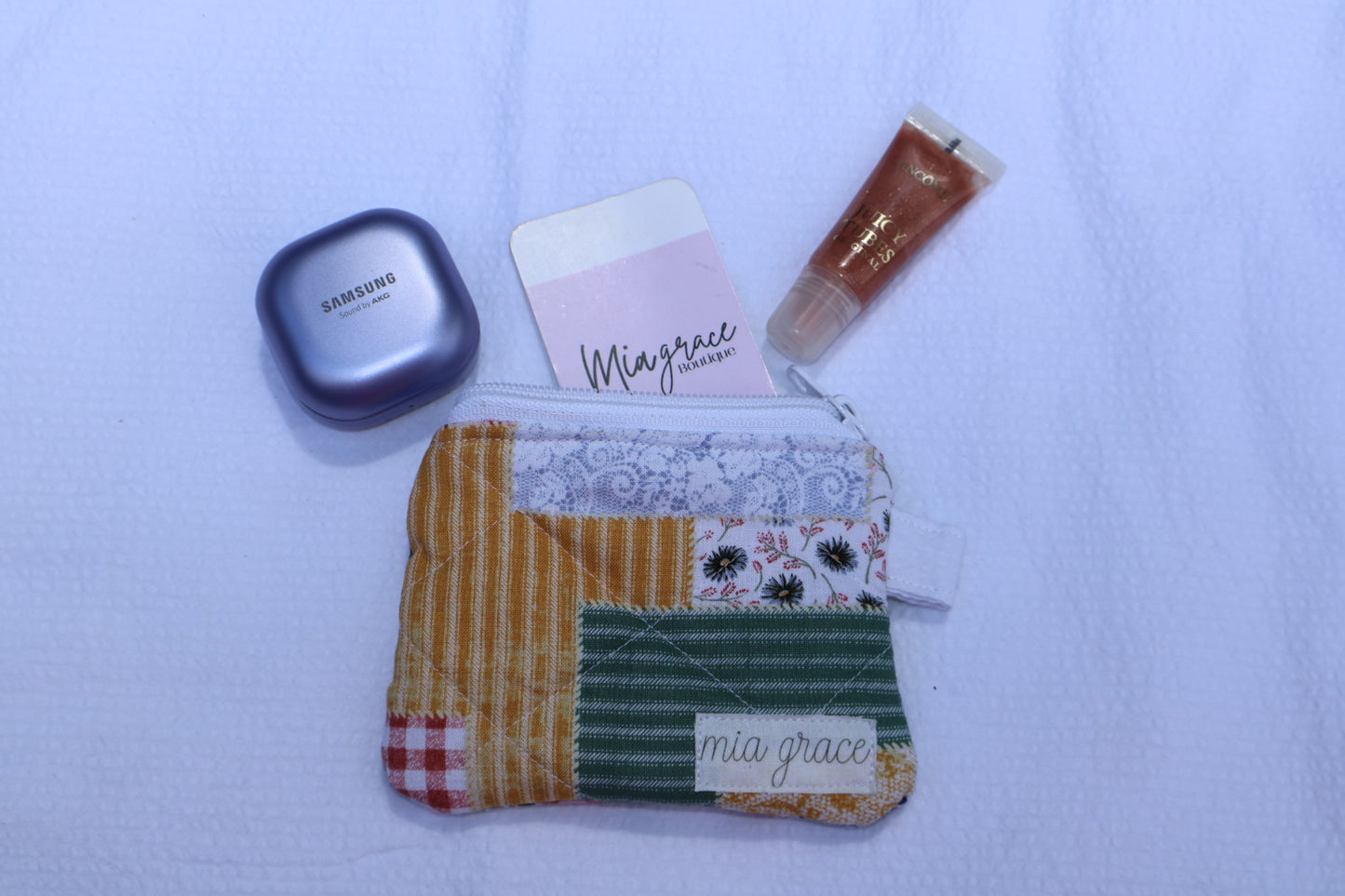 Boho Floral Patchwork Keychain Wallet