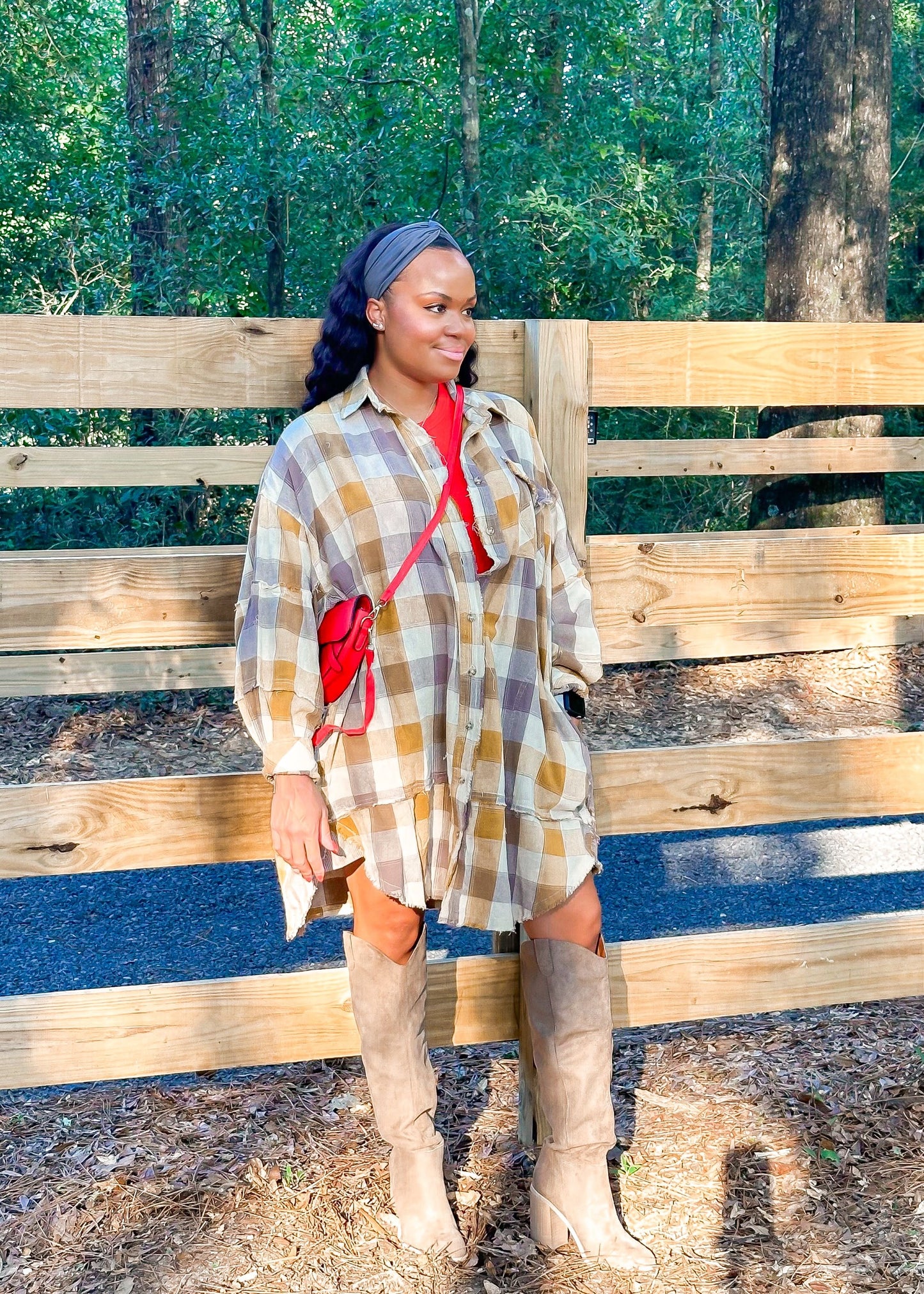 The Kerry Plaid Shirt Dress