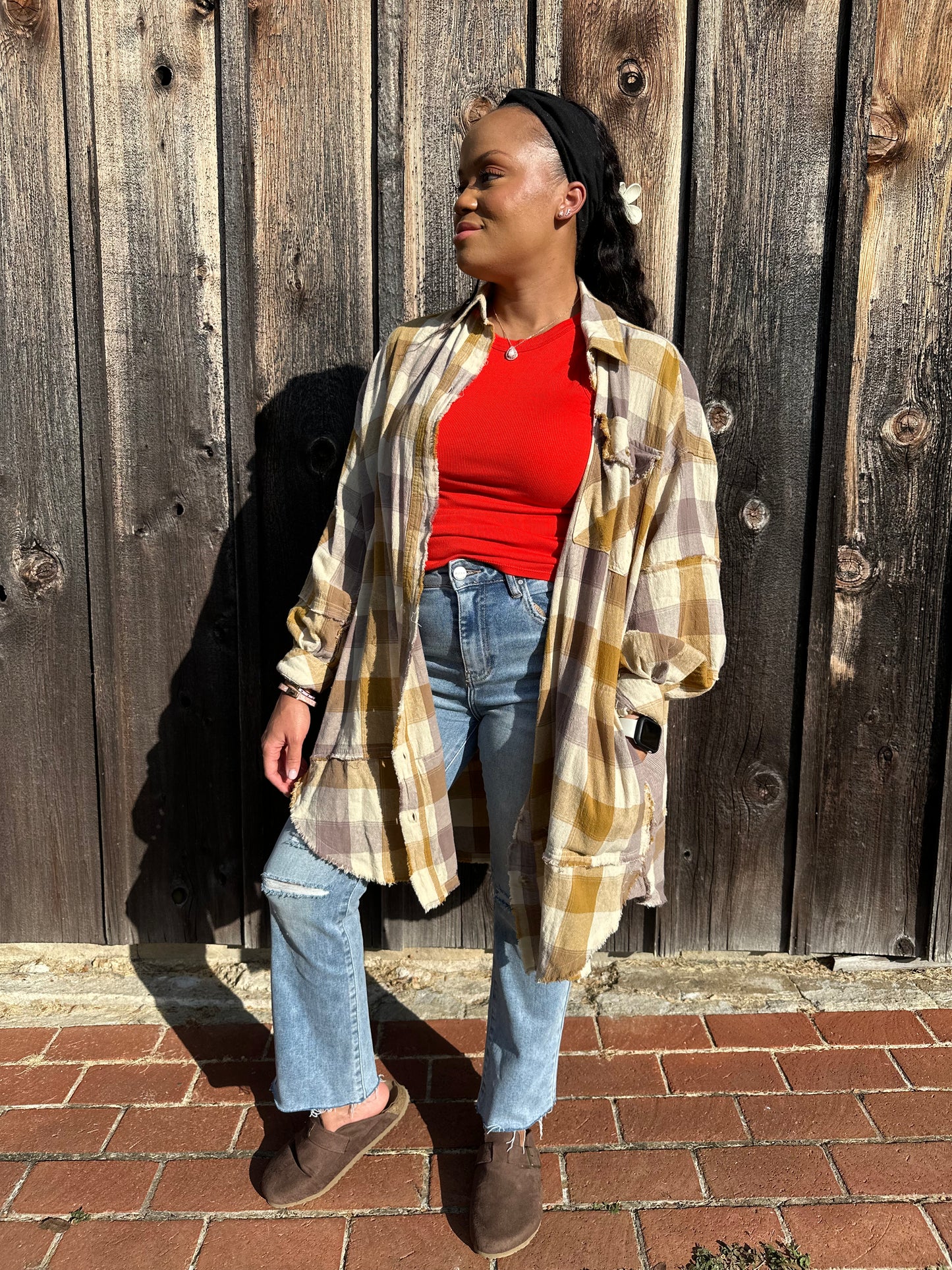 The Kerry Plaid Shirt Dress
