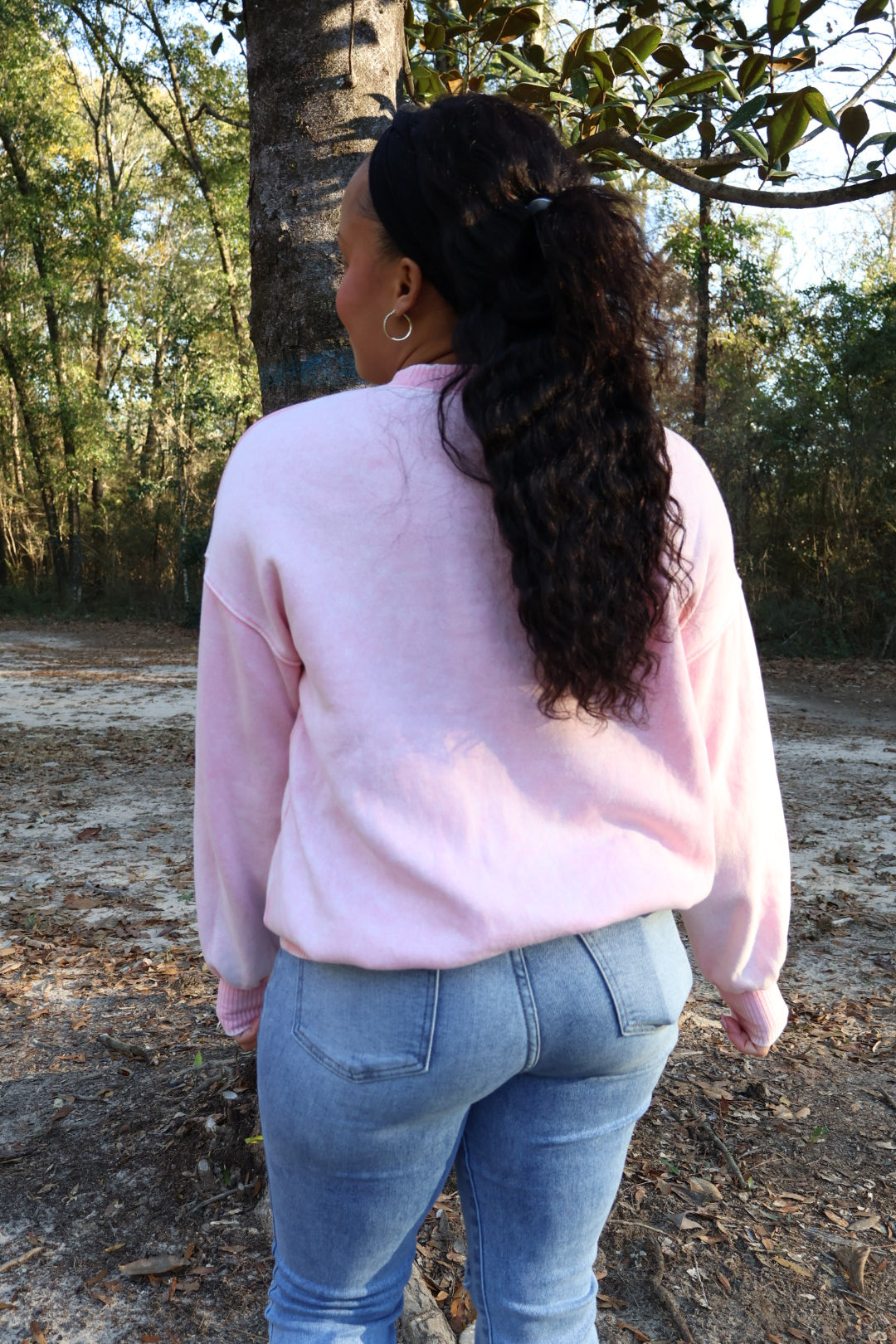 Chloe Acid Wash Fleece Oversized Pullover | Bubblegum