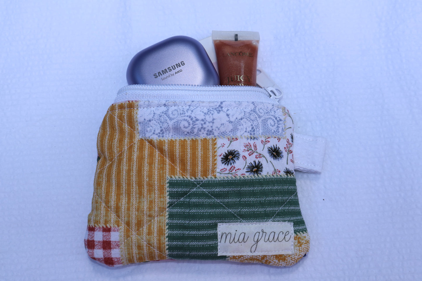 Boho Floral Patchwork Keychain Wallet