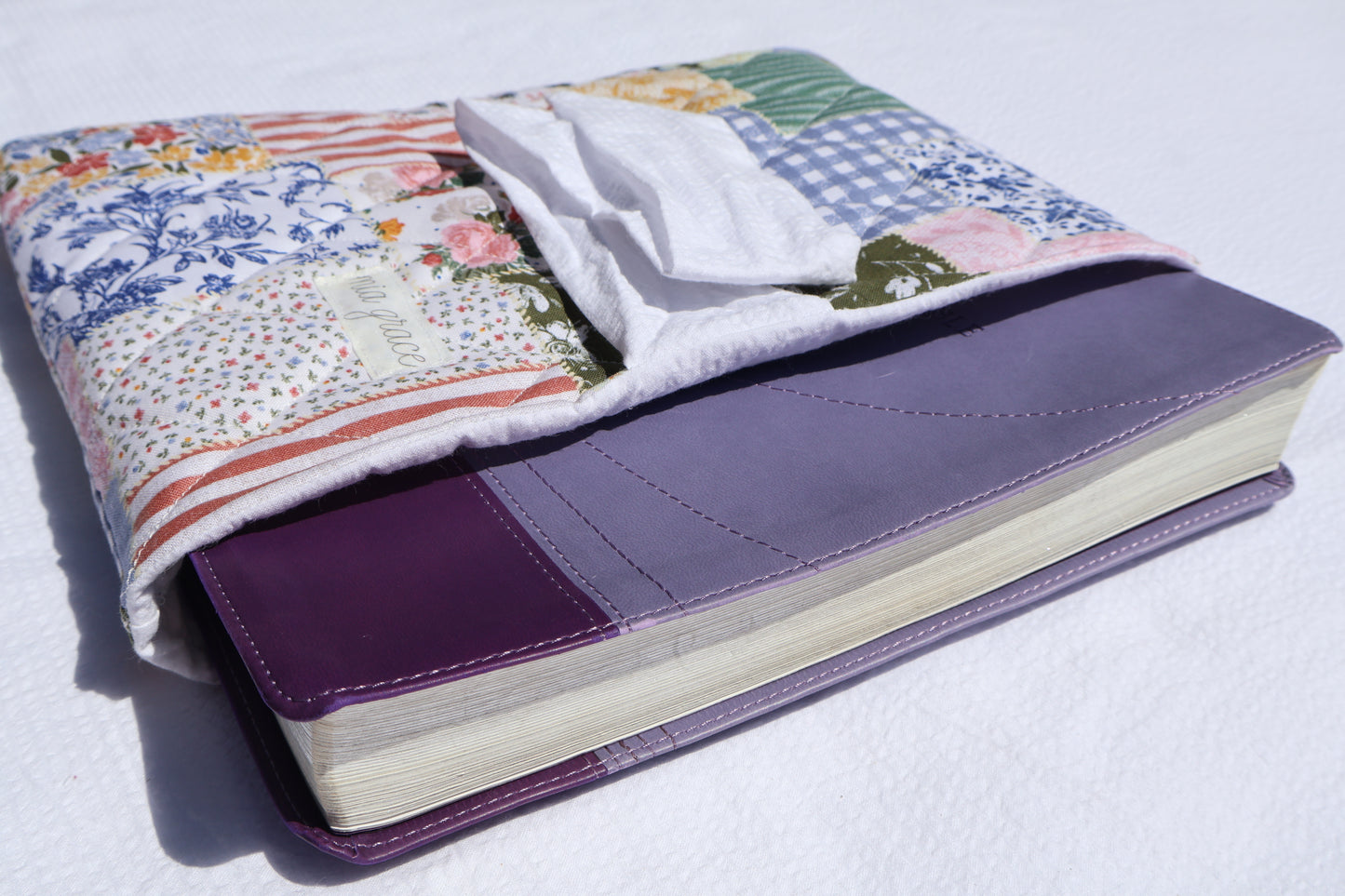 bible displayed in bible/book sleeve 